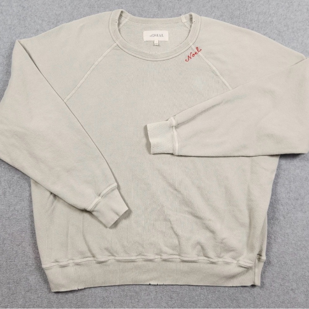 THE GREAT. Women's Grey Sweatshirt - Picture 3 of 8